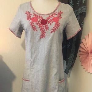 Embroidered Mexican Cotton Dress